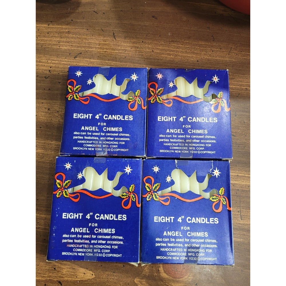 Vintage White Angel Chimes Candles Set Of 8 Hong Kong